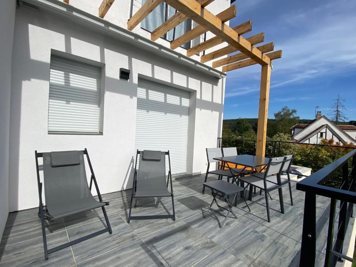 La Villa Perchee Calme, Sauna, Parking Prive Saint-Prix  Eksteriør bilde